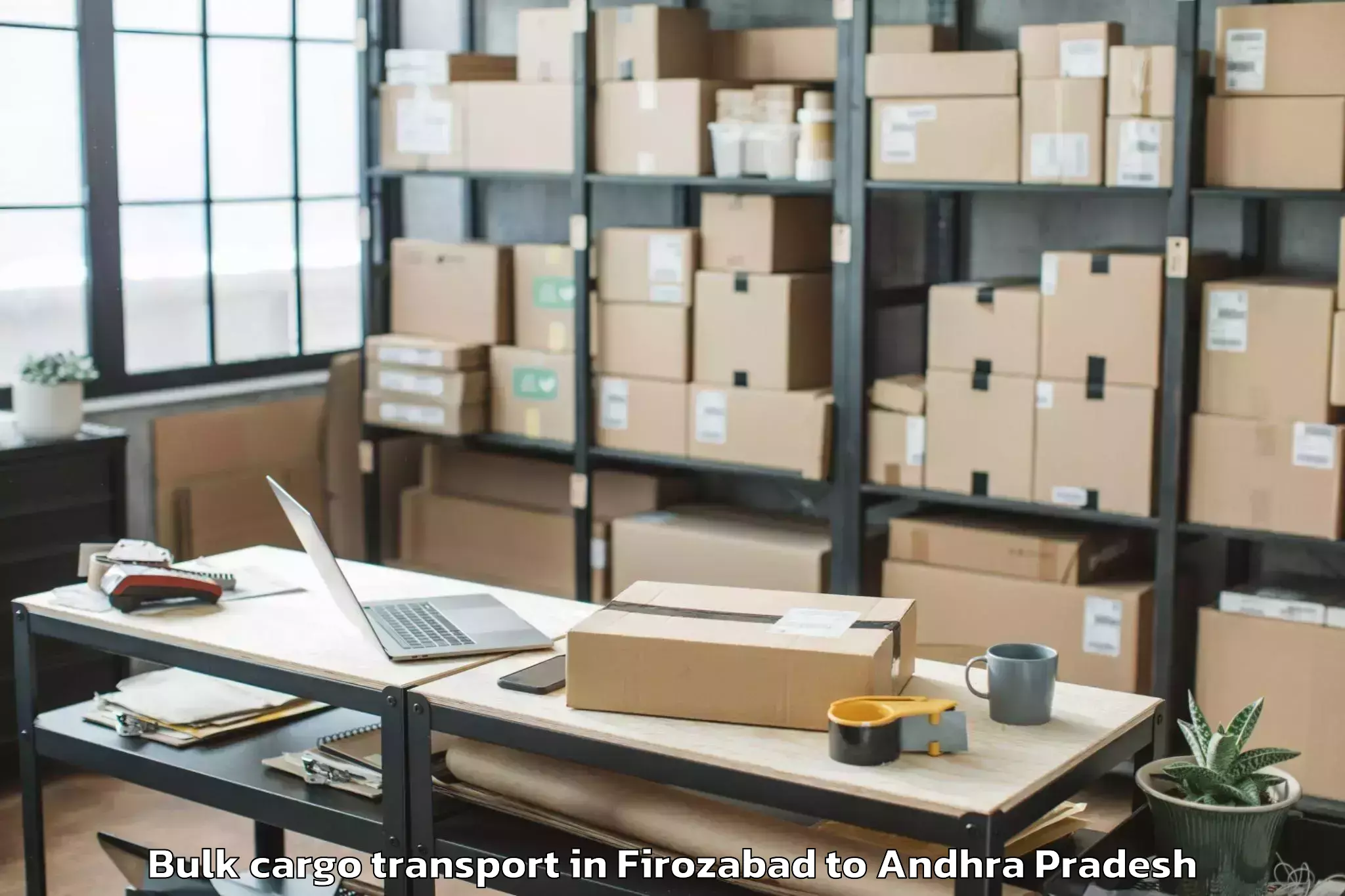 Trusted Firozabad to Peddapuram Bulk Cargo Transport